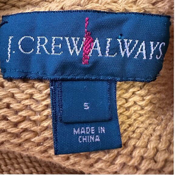 J.Crew Always Oarsman Roll Neck Sweater Womens Small Mustard 100% Cotton Knitted - Picture 5 of 9